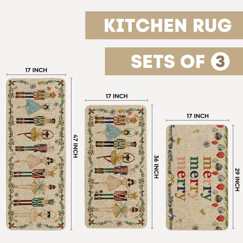 Artoid Mode Nutcrackers tapete 17x36, ideal para cocina y pasillos