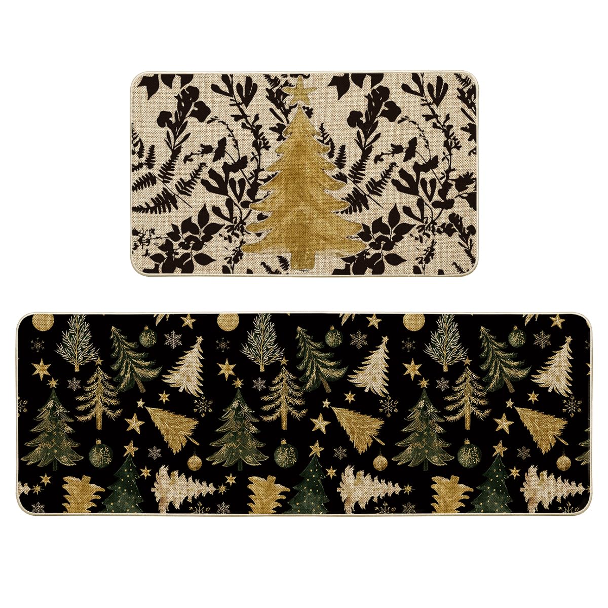 Artoid Mode ornamento árbol navidad dorado para cocina, decorativo