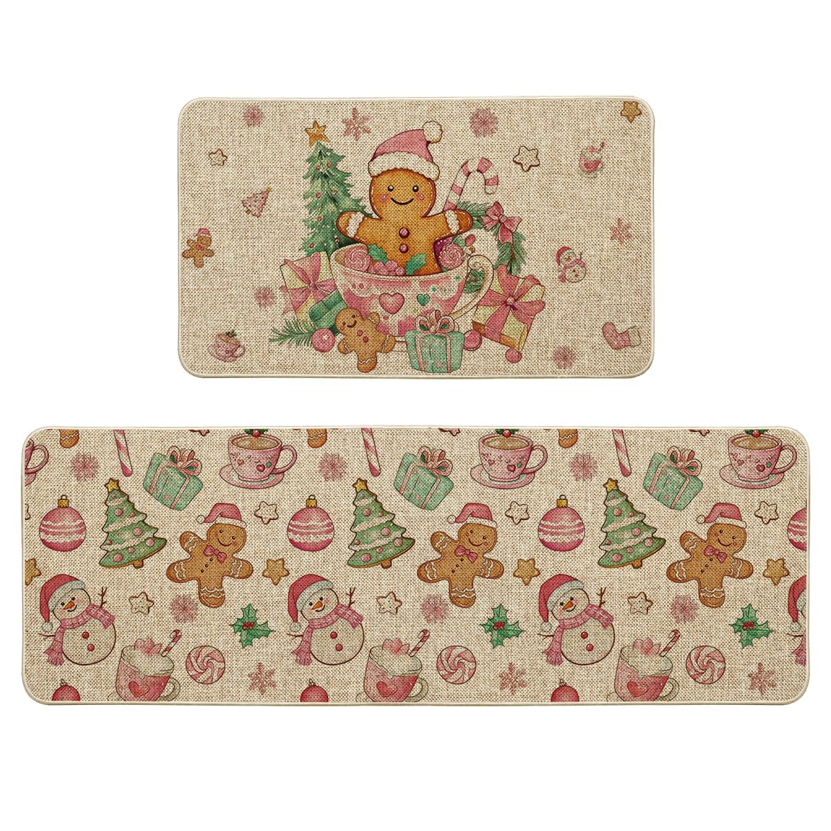 Artoid Mode ornamento hombre jengibre, decoración festiva para mesa o árbol.