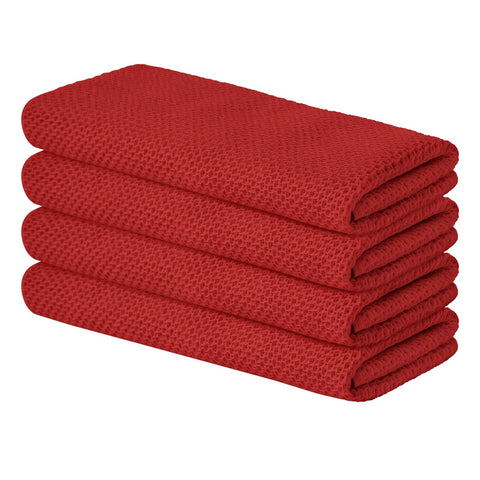 Paño Artoid Mode de algodón rojo oscuro, absorbente para secar platos.