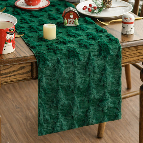 Artoid Mode paso de mesa navidad verde peluche suave protege la mesa