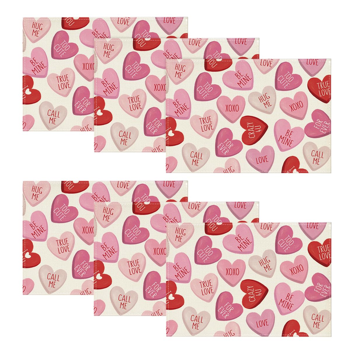Manteles individuales Artoid Mode corazon-rosa: ideal para cenas románticas y protección de la mesa.