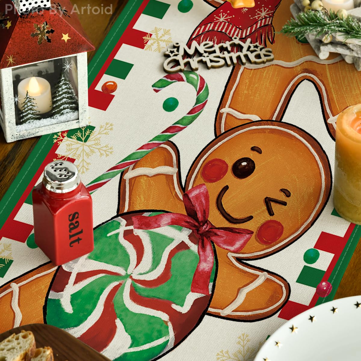 Protector de mesa Artoid Mode diseño navideño duradero