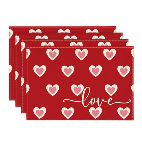 Artoid Mode Salvamanteles Corazón Rojo: conjunto de 4 para proteger la mesa.