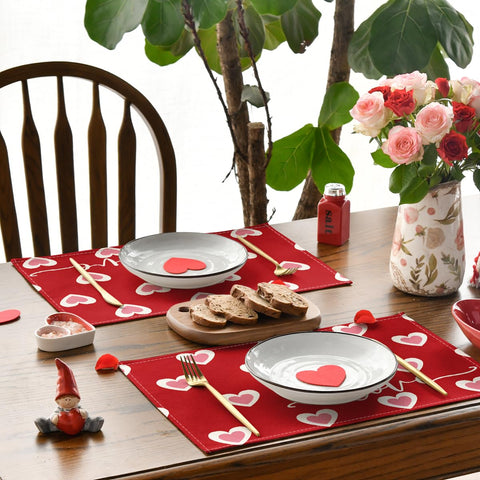 Artoid Mode Salvamanteles Corazón Rojo: colores vivos para comidas diarias y eventos.