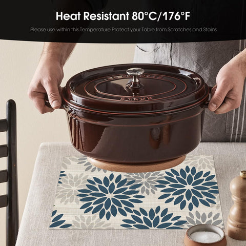 Salvamanteles lavables Artoid Mode vinilo florales para uso diario
