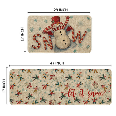 Tapetes Artoid Mode en conjunto para cocina, 17x29 y 17x47, listos para usar