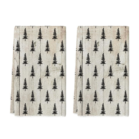 Toallas Artoid Mode con arbol navideño de madera, suaves y seguras para utensilios delicados.