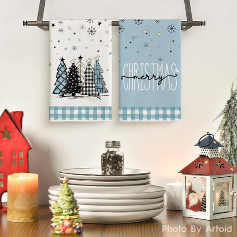 Toallas Artoid Mode con árboles de Navidad; prácticas para secar y decorar la cocina.