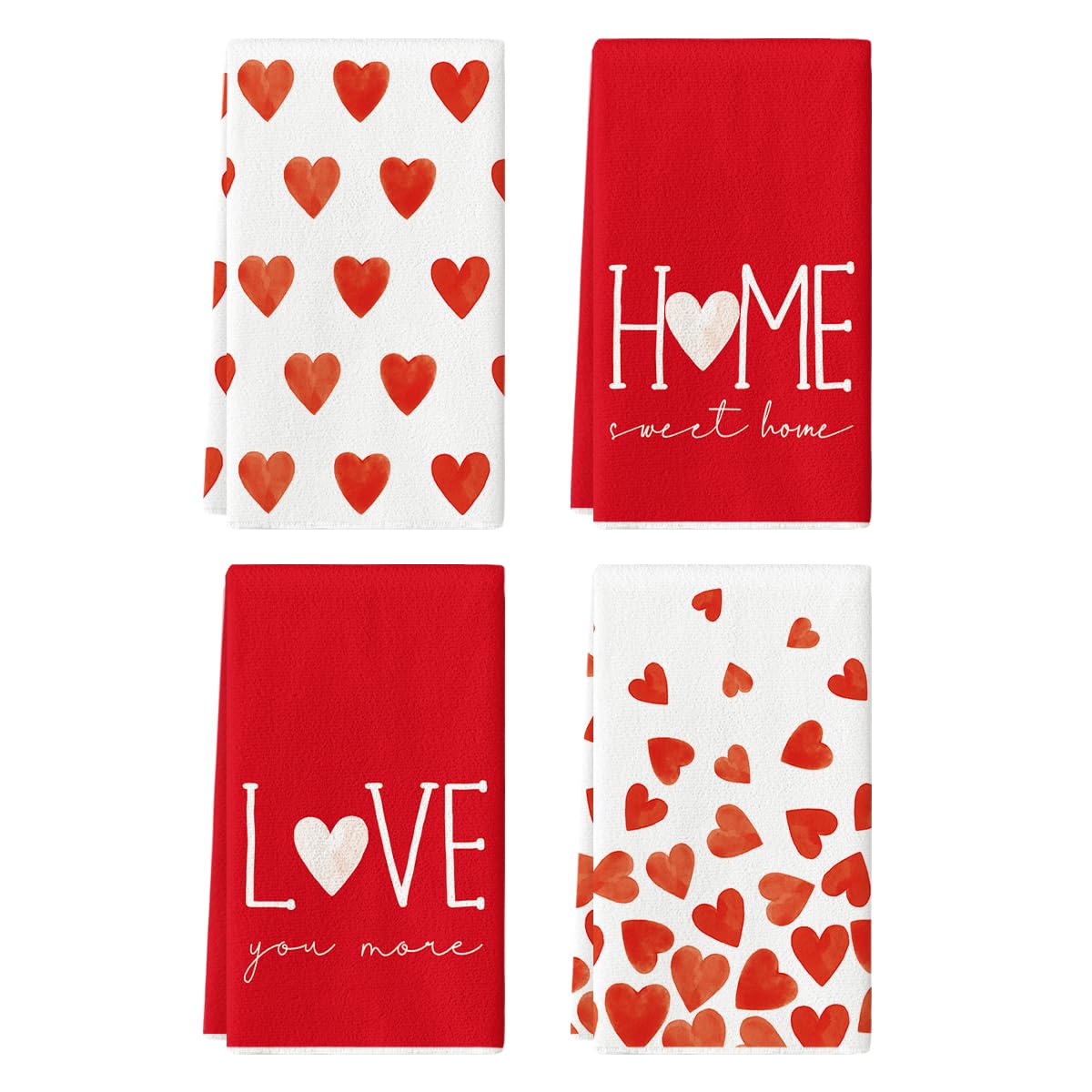 Artoid Mode toallas de cocina con corazón rojo, ideal para secar vajilla.