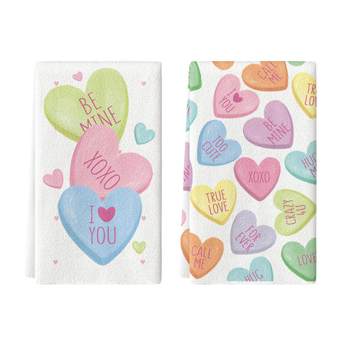 Toalla Artoid Mode con corazón rosa, ideal para secar utensilios delicados sin rayarlos