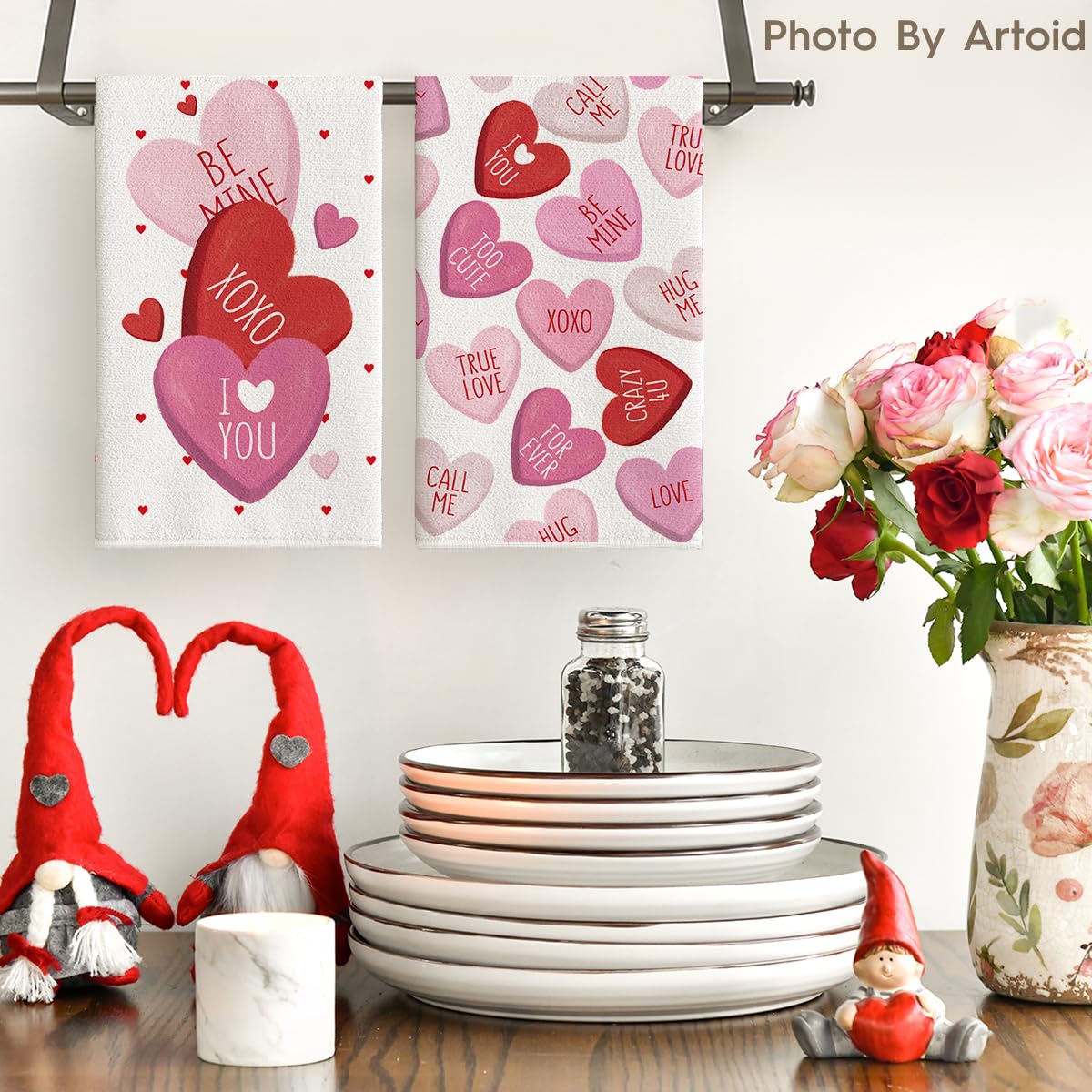 Toallas de cocina Artoid Mode con diseño lindo, perfectas para detalles decorativos.