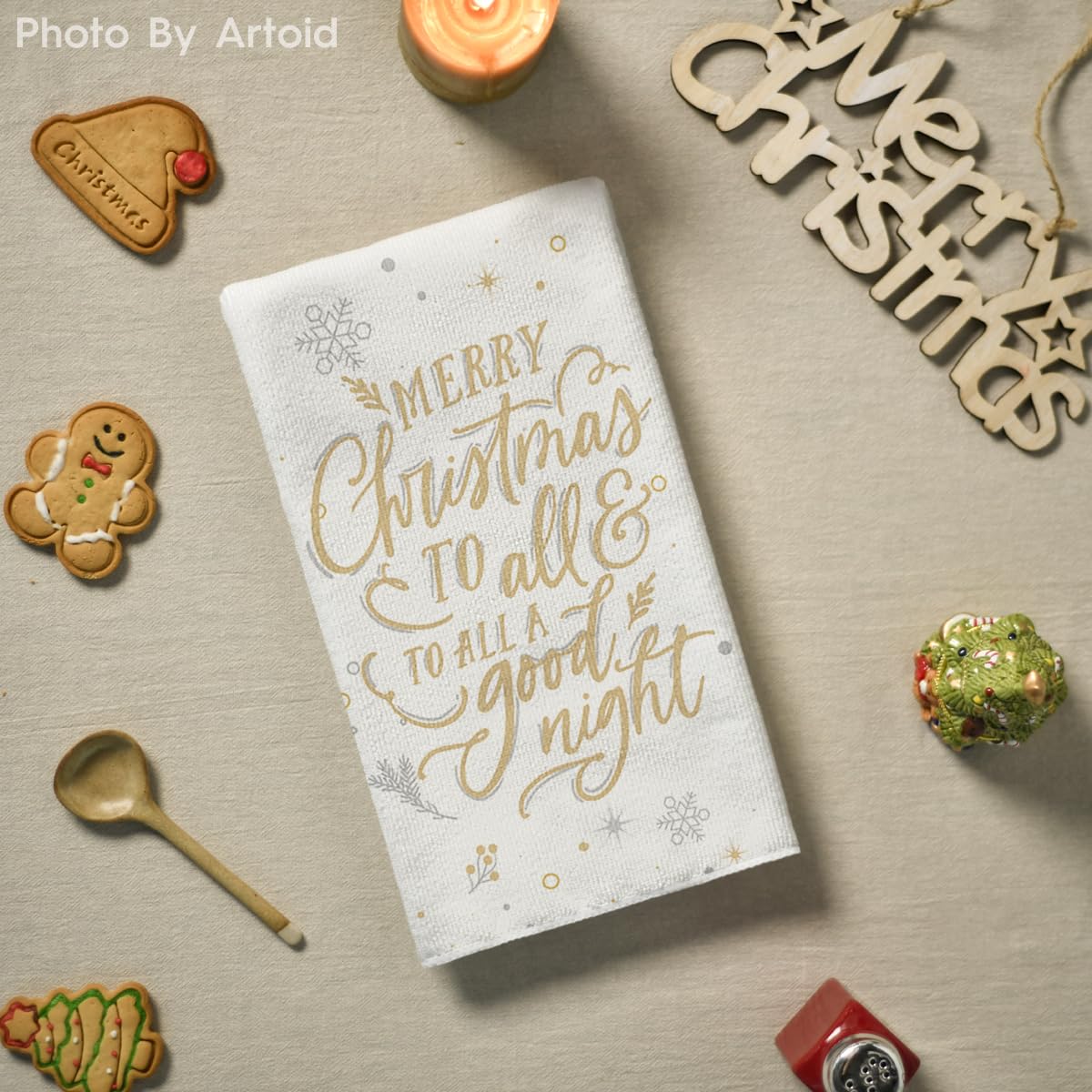 Toallas de cocina Artoid Mode, diseño lindo navideño para tareas diarias de limpieza.