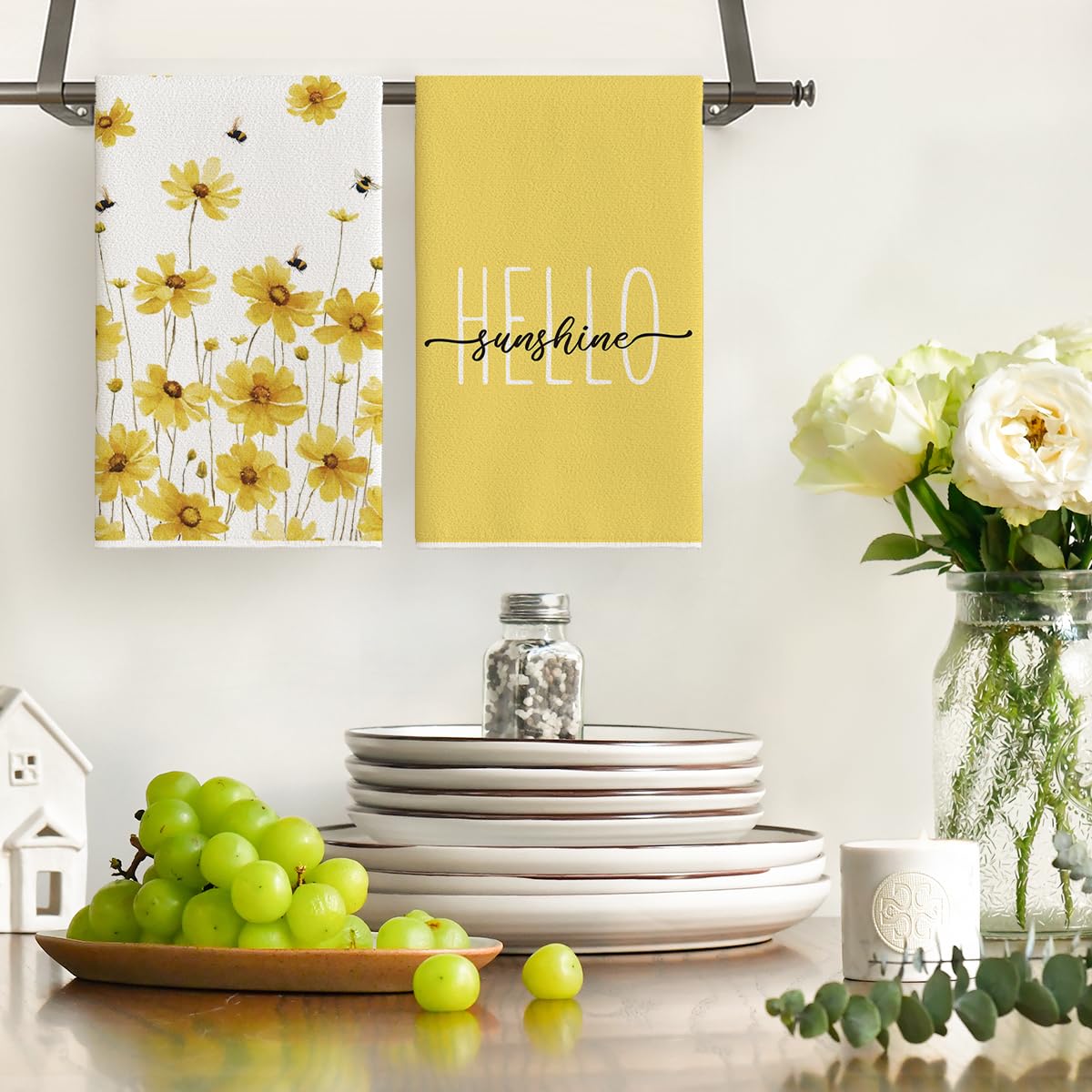 Artoid Mode toallas de cocina con diseño primaveral para decorar y limpiar.