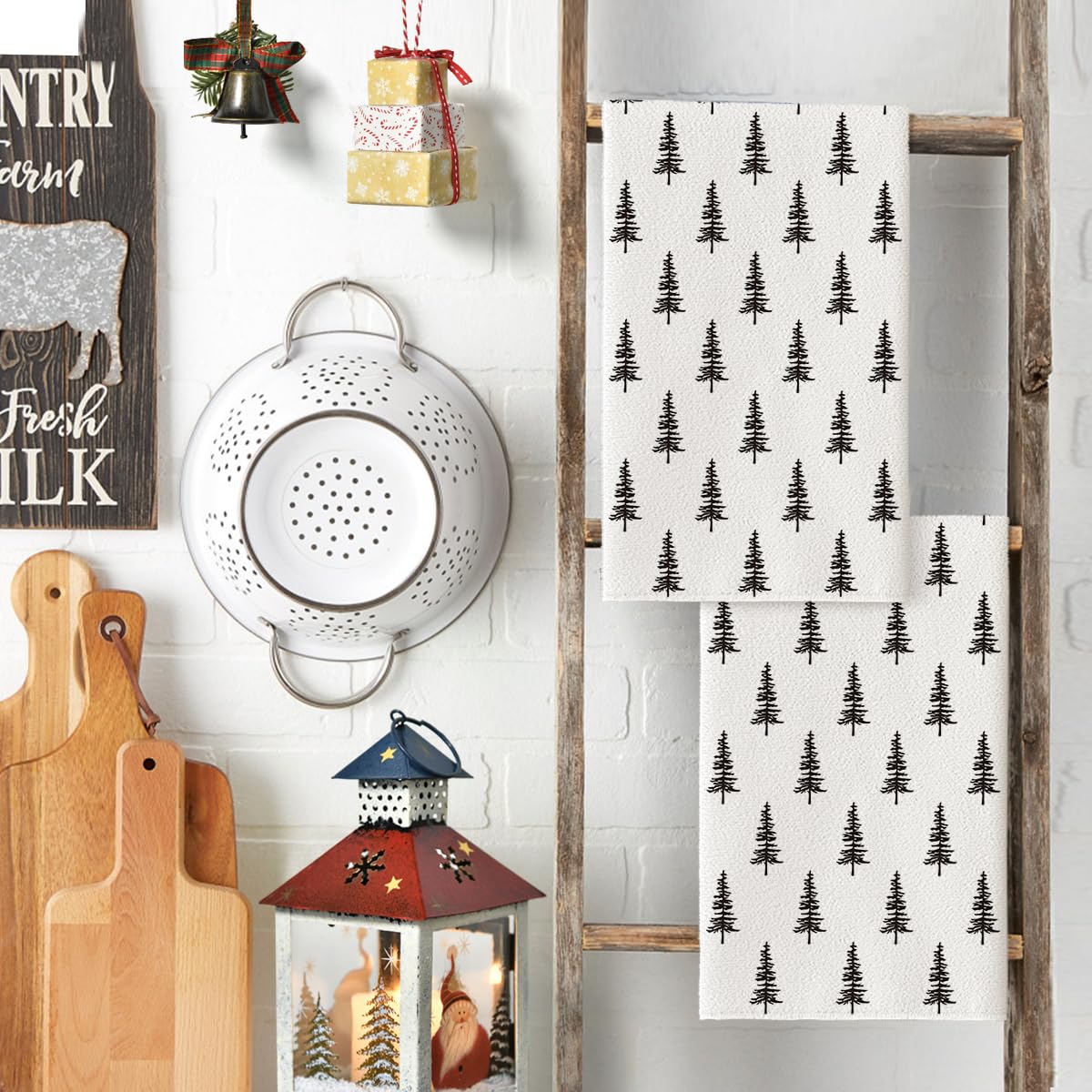 Toallas de cocina Artoid Mode con estampado unico, decoracion navideña para la cocina.