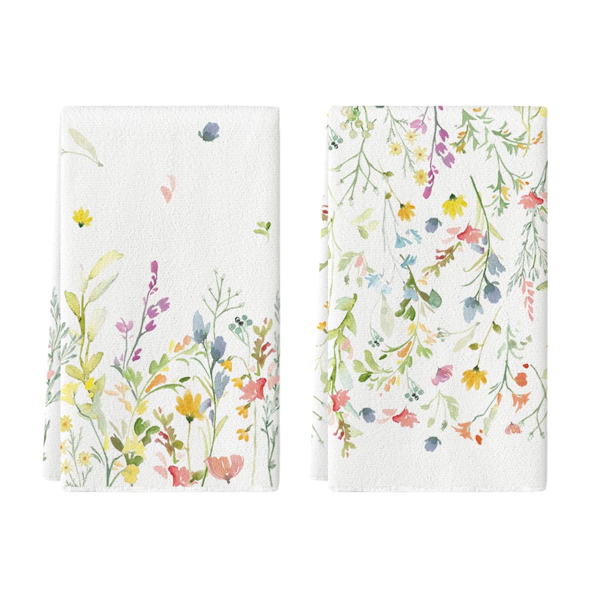 Toallas Artoid Mode con flores primaverales para secar platos con suavidad.