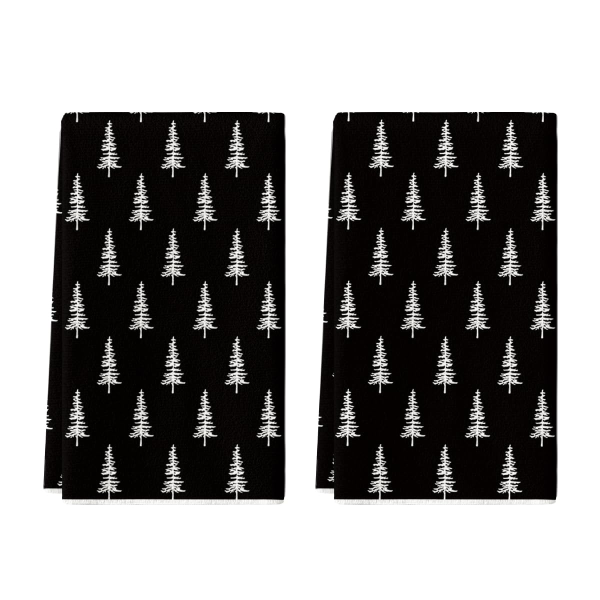 Toallas Artoid Mode con árbol navideño negro para secar utensilios rápidamente.