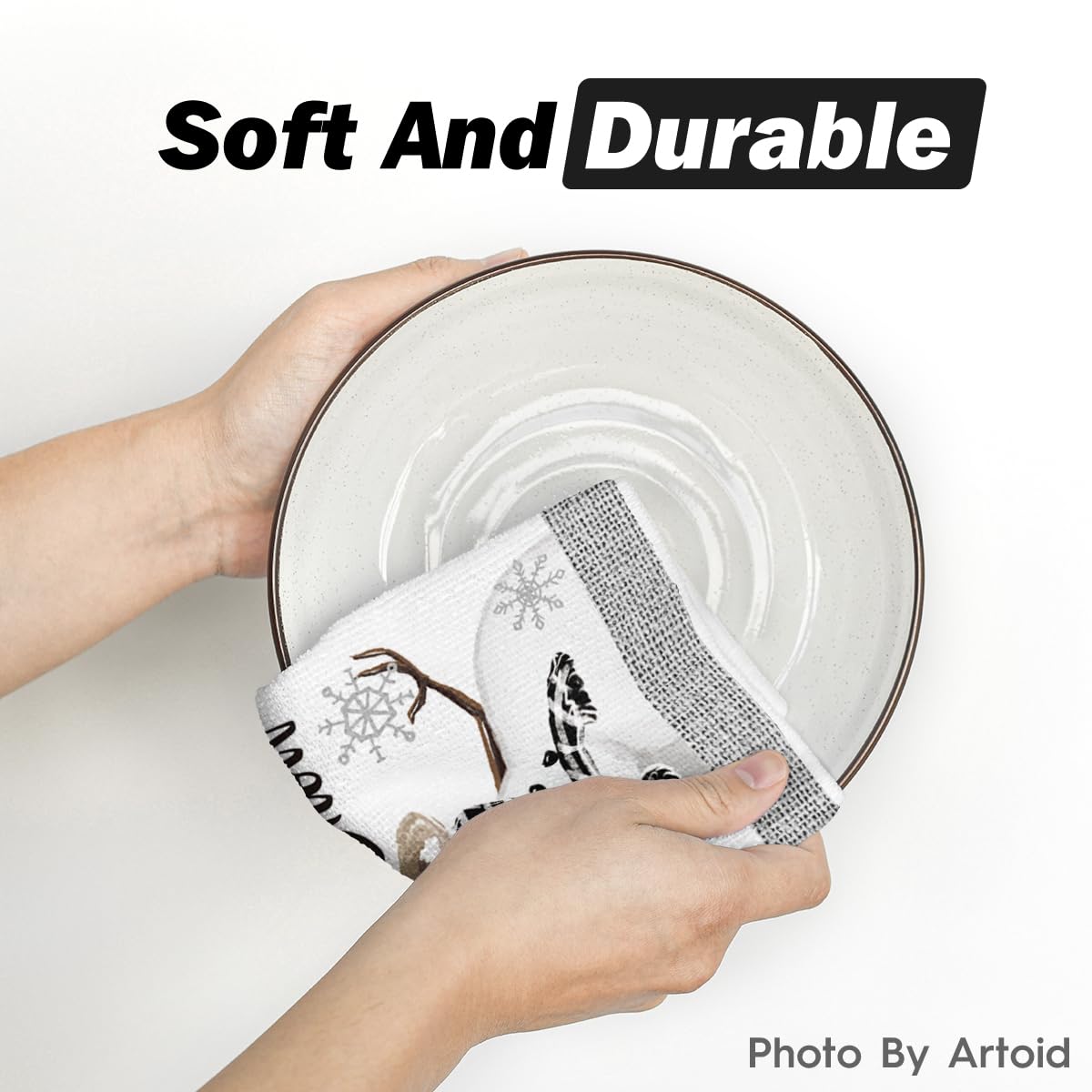 Toallas Artoid Mode paquete dos unidades, duraderas y absorbentes para secar platos.