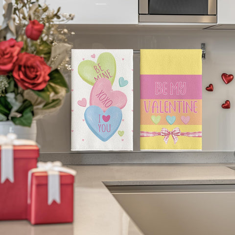 Artoid Mode: diseño de San Valentín en toallas de cocina, perfecto para regalo o uso diario.