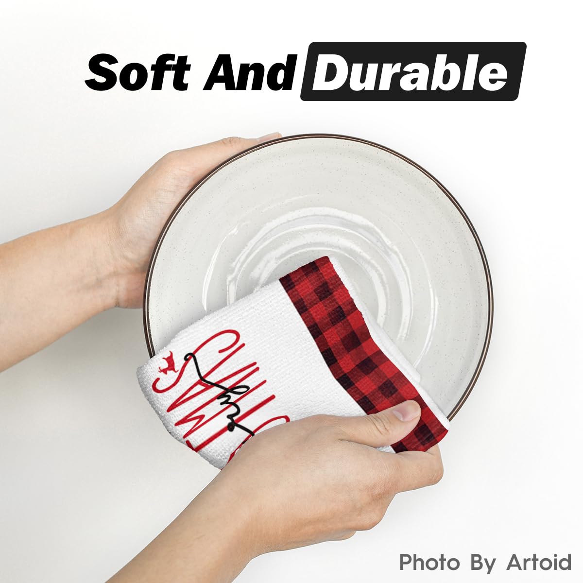 Toallas Artoid Mode, tacto suave y absorbentes, ideales para secar platos y utensilios.