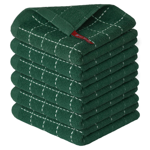 Artoid Mode trapo de cocina verde con cuadros, absorbente y suave para secar platos.