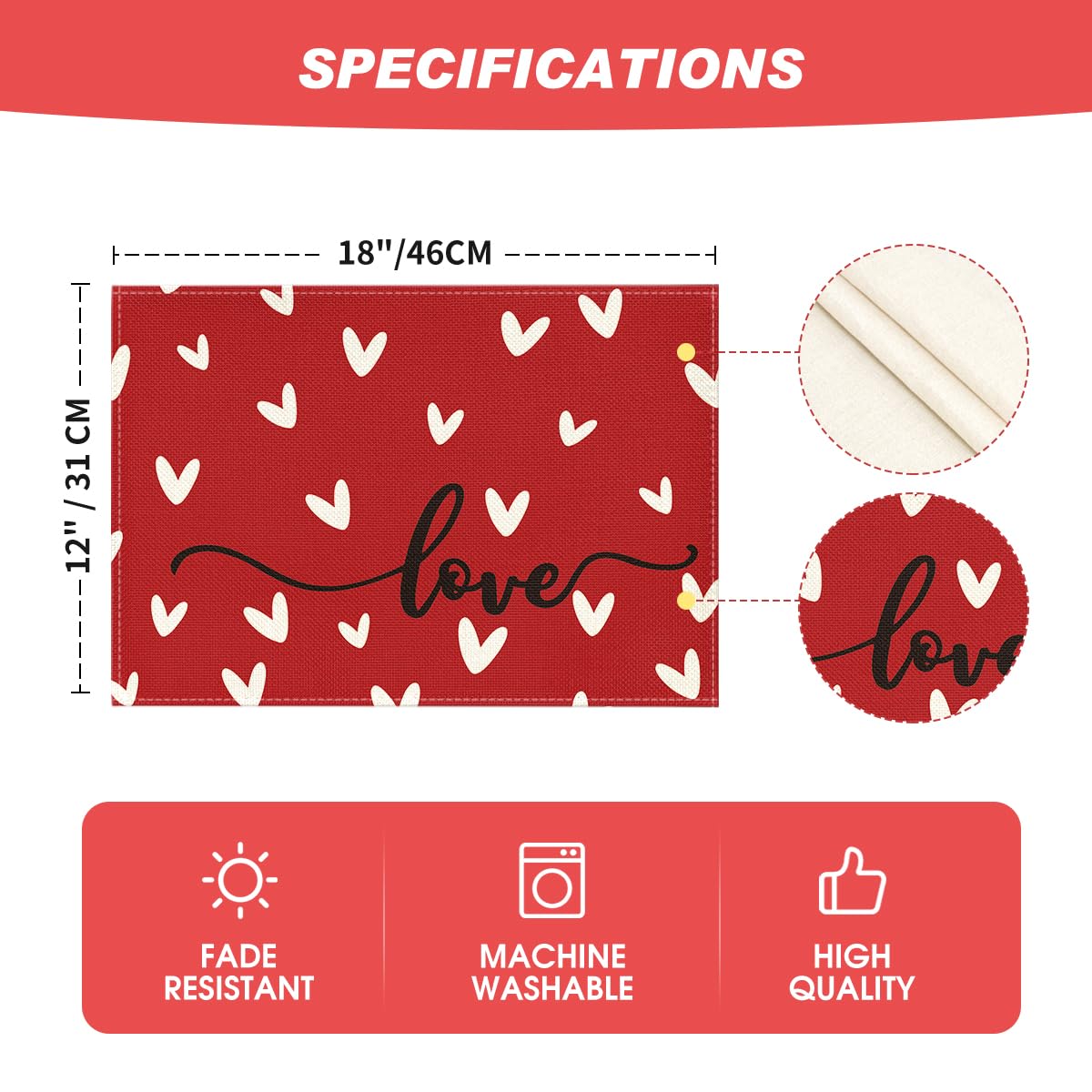 Artoid Mode corazones rojos, ideal para interiores y exteriores.