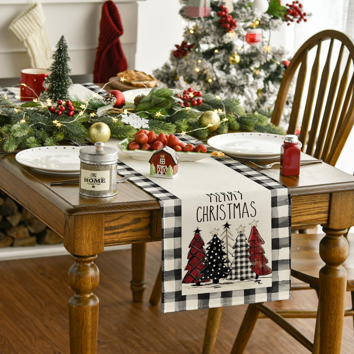 Artoid Mode Waterclor Buffalo Plaid añade color y ambiente festivo a la mesa