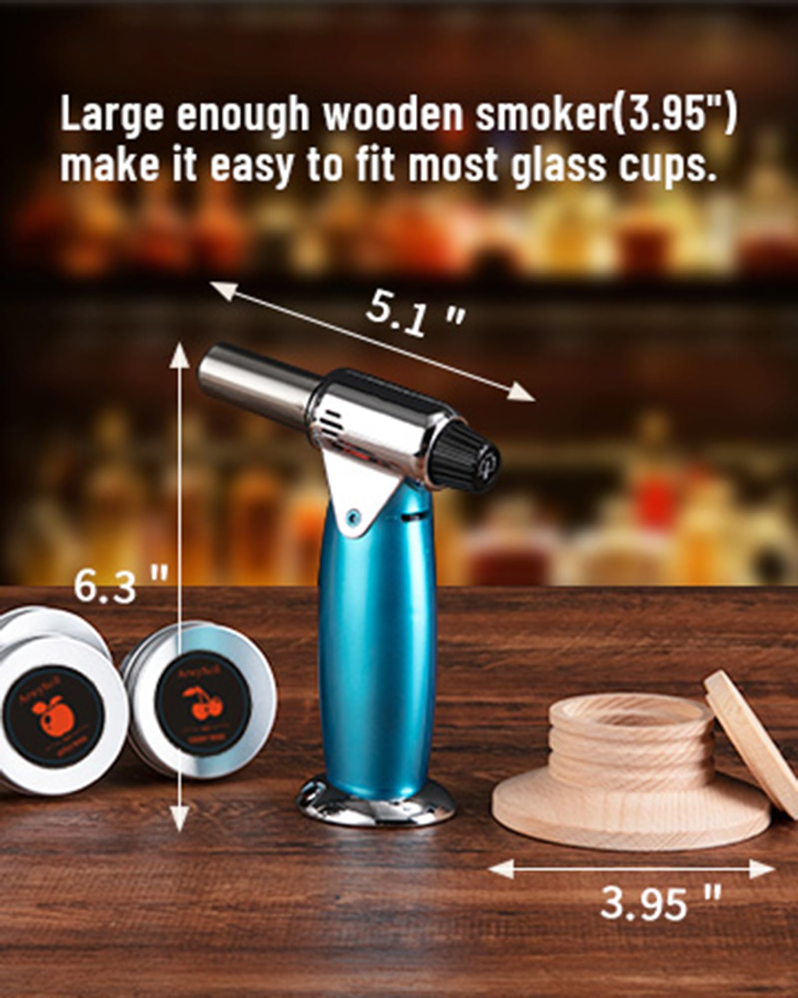Infusor de humo ArwySciI para cócteles, añade aroma sin quemar