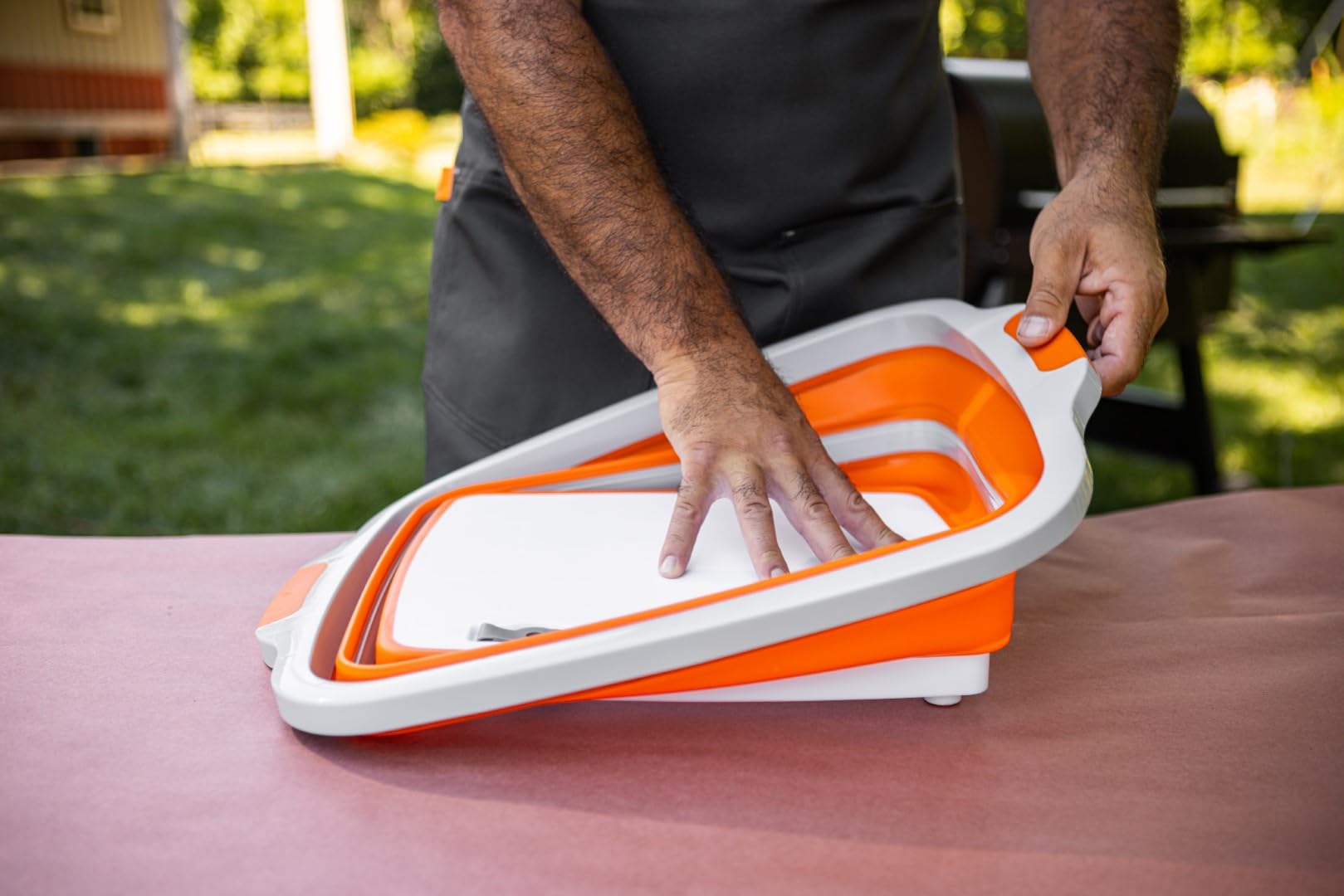 Asado Tubo Plegable XXL apto para lavavajillas para limpieza fácil