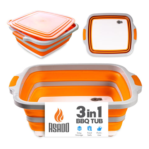Asado Tubo Plegable XXL con tapa para barbacoa, protección durante la cocción