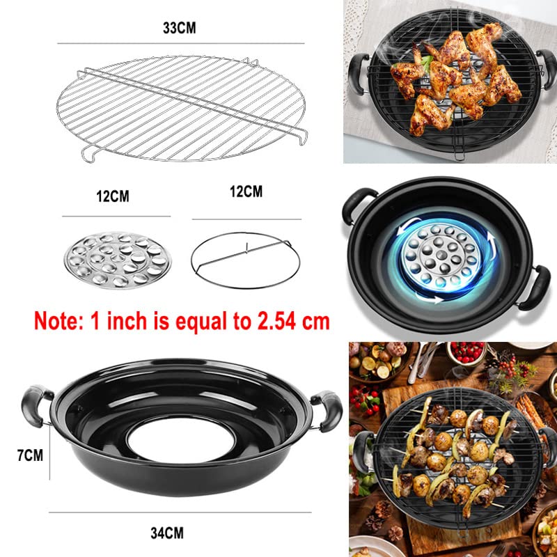 Cuerpo de asador mexicano esmaltado y acero inoxidable para durabilidad.