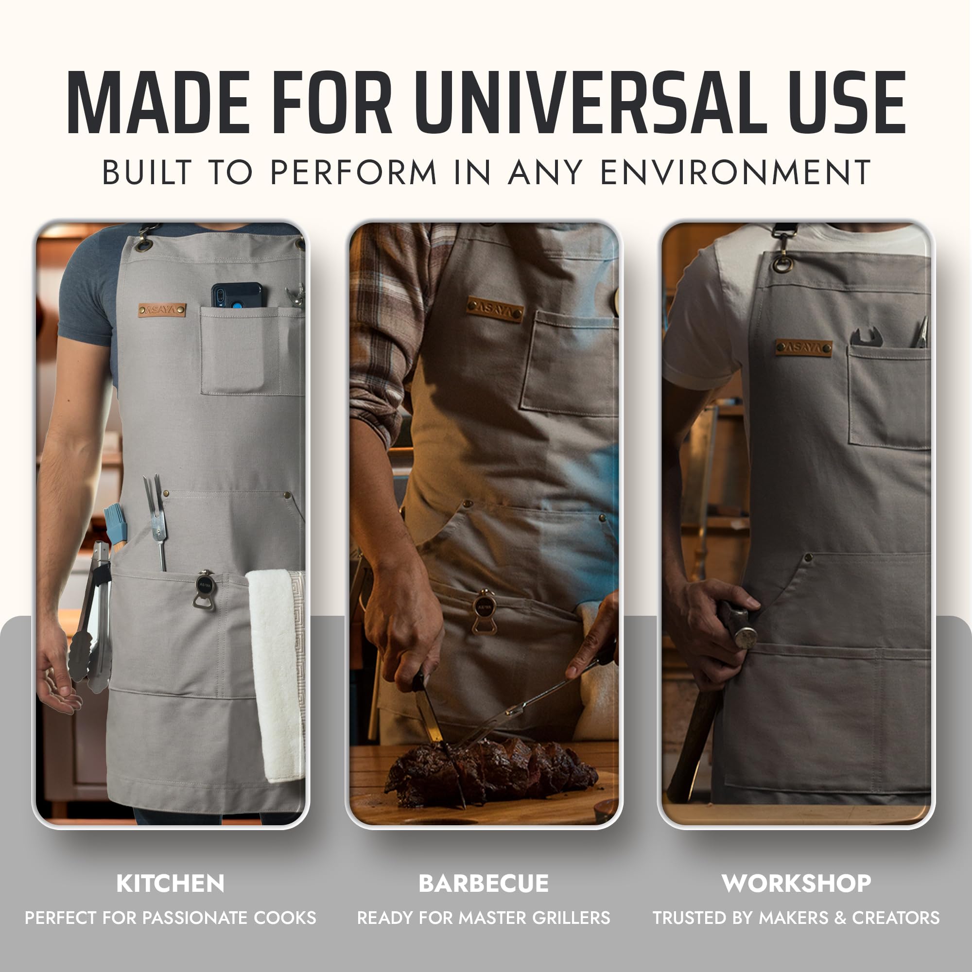 Asaya Chef en uso, adecuado para cocina o taller.