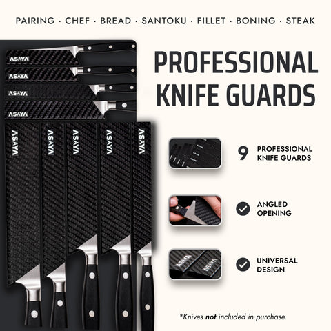 Asaya protecciones para cuchillo Santoku, protege la hoja y facilita el almacenaje.