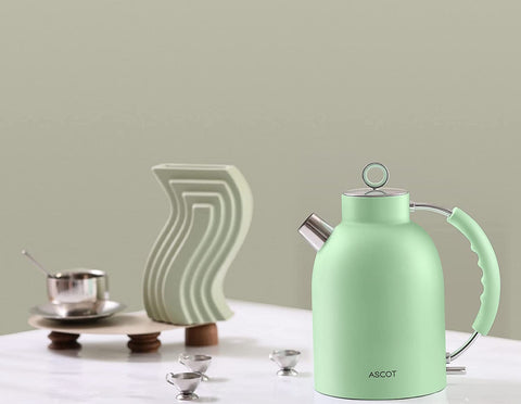 Olla eléctrica ASCOT mate verde base con cable de 27 pulgadas
