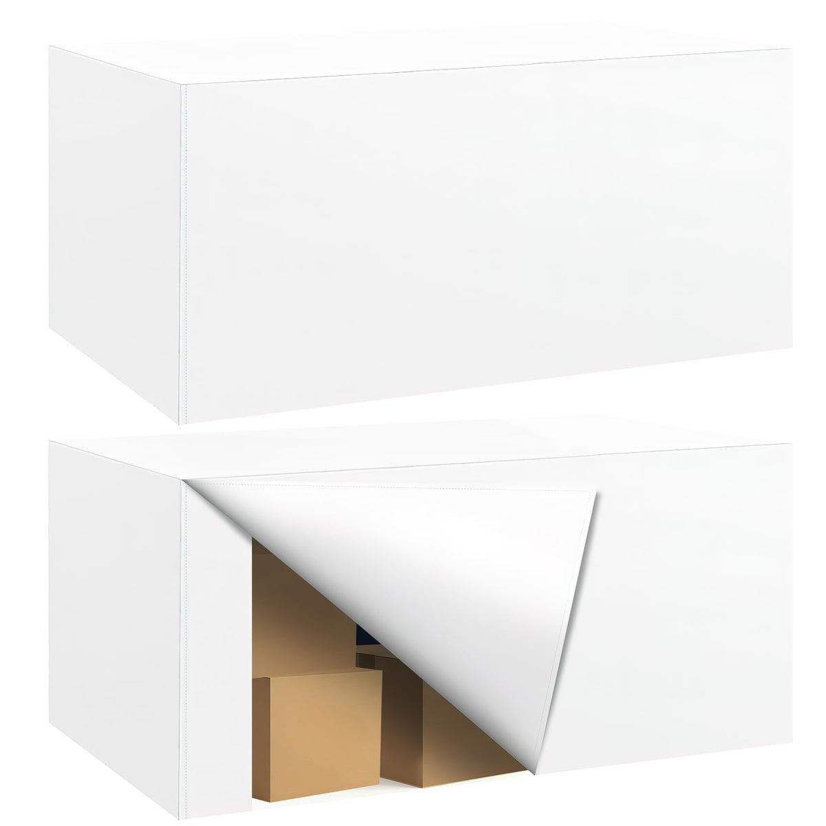 Ascoza mantel ajustado para mesa rectangular 6 ft, blanco, cobertura completa para eventos.