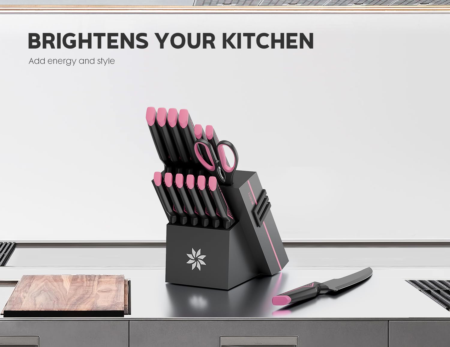 ASETY cuchillo santoku de 7 pulgadas para picar con facilidad