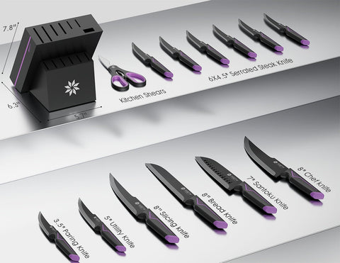 Cuchillo pan ASETY 8 pulgadas, diseño ergonómico para rebanadas limpias