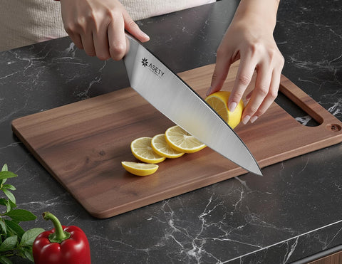 ASETY cuchillo santoku de 7 pulgadas para versatilidad en la cocina