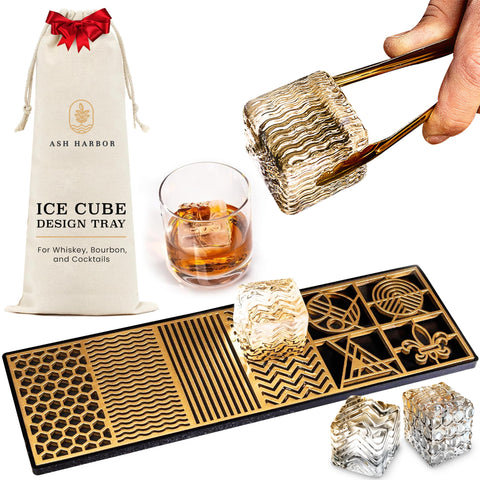 Ash Harbor: molde hielo panales, cubos claros para bebidas elegantes.