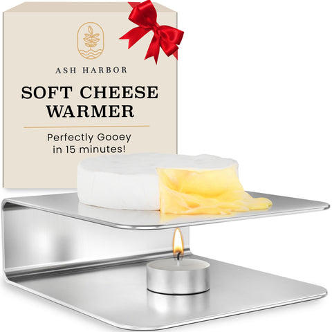 Ash Harbor placa calentadora para queso brie y camembert, ideal para derretir suave y servir