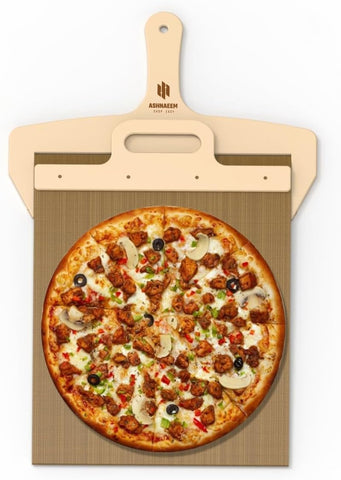 ASHNAEEM pala para pizza de madera, ideal para deslizar pizzas en el horno