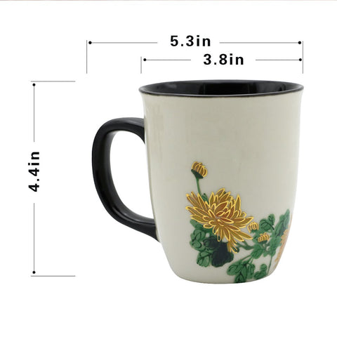 Asmwo Porcelana duradera para café o té, estilo llamativo.