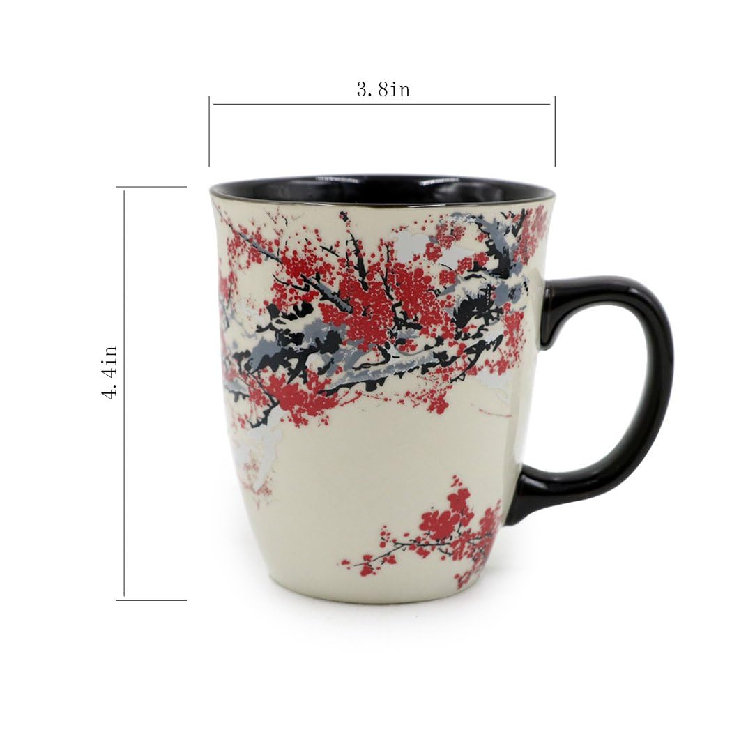 Asmwo taza Flor de Ciruelo, regalo perfecto para cumpleaños o Navidad.