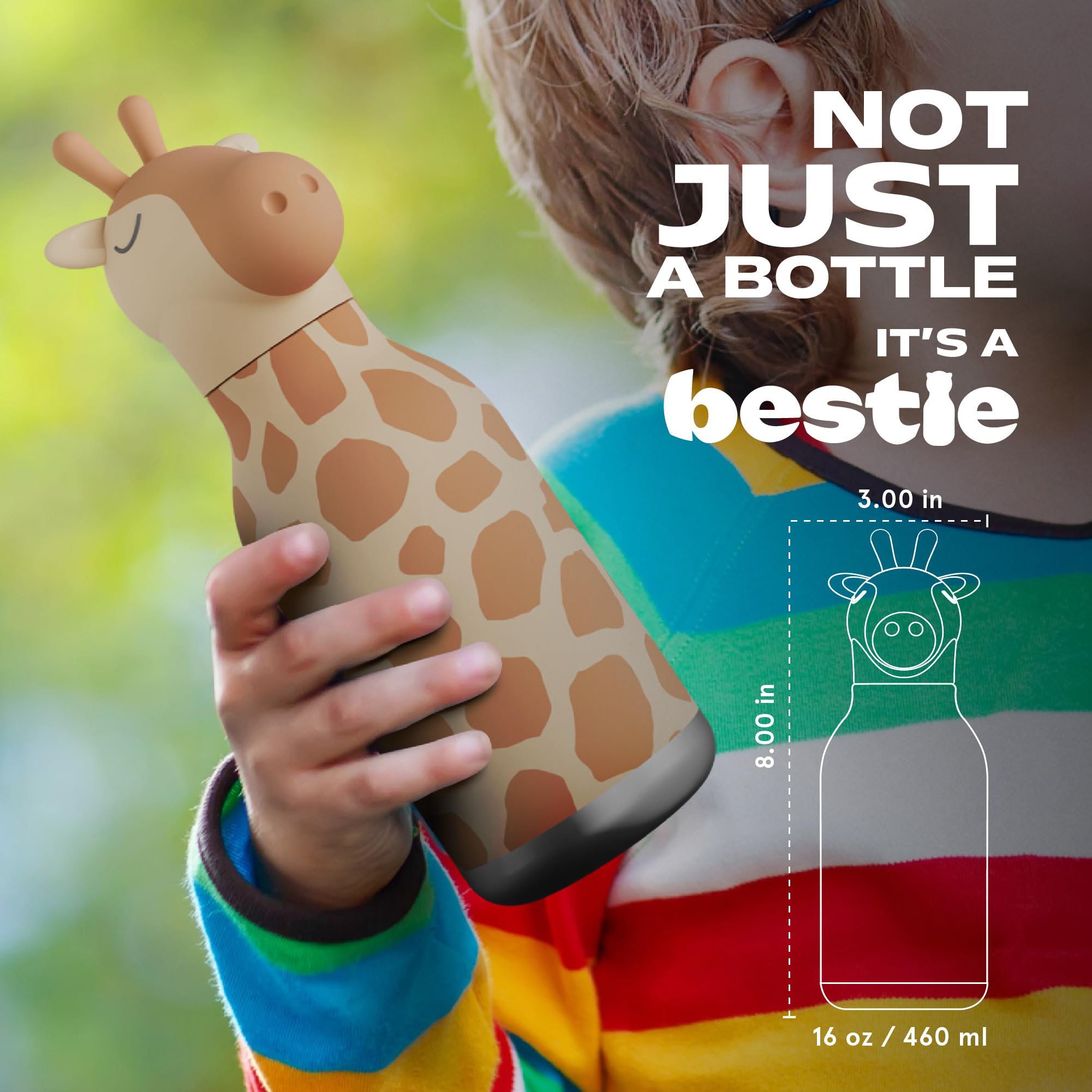 Botella asobu Bestie, aislamiento térmico de acero inoxidable que mantiene la bebida fresca