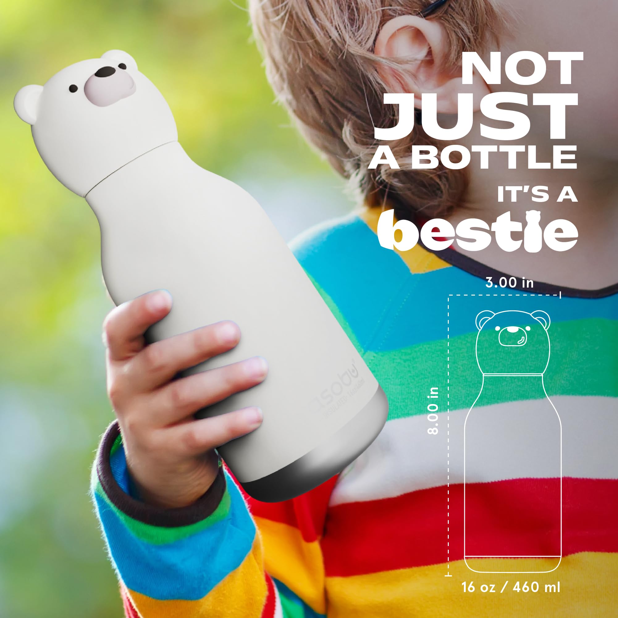 asobu bestie bottle tapa desmontable segura y fácil de limpiar