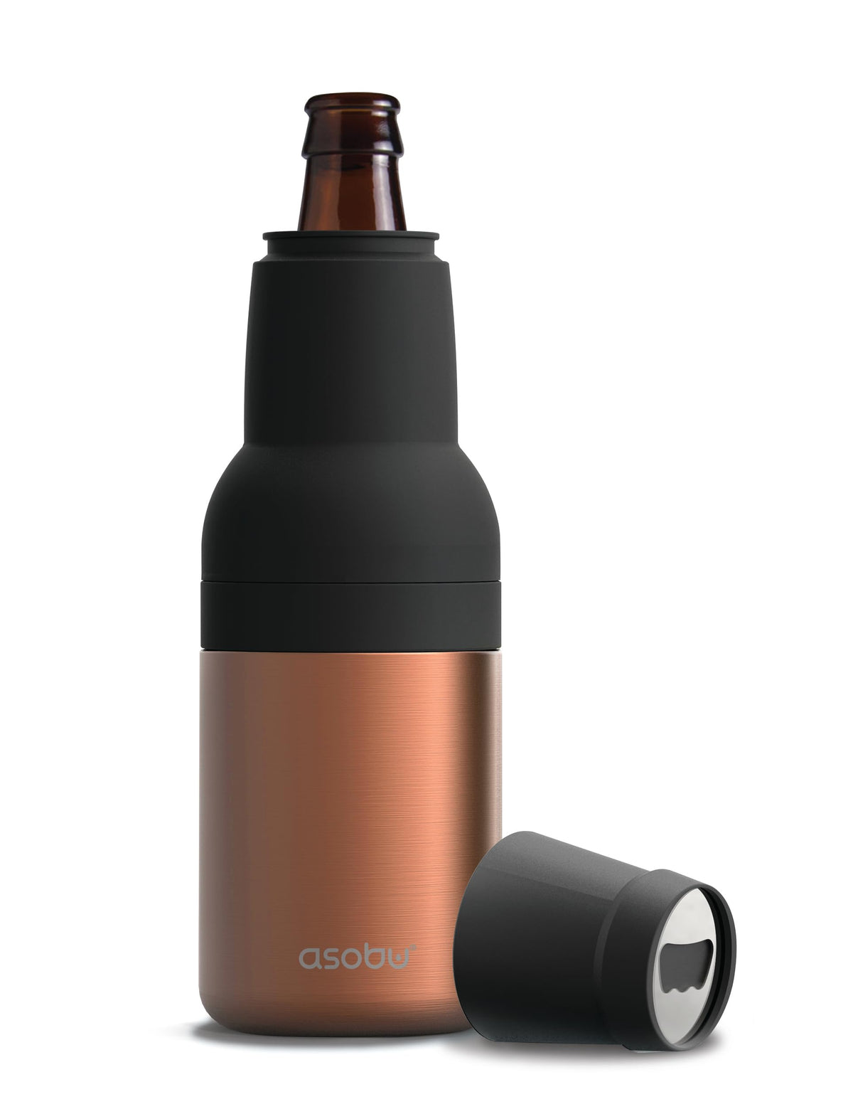 Asobu Frosty Beer Holder 2 Go mantiene fría la cerveza en lata o botella para playa.