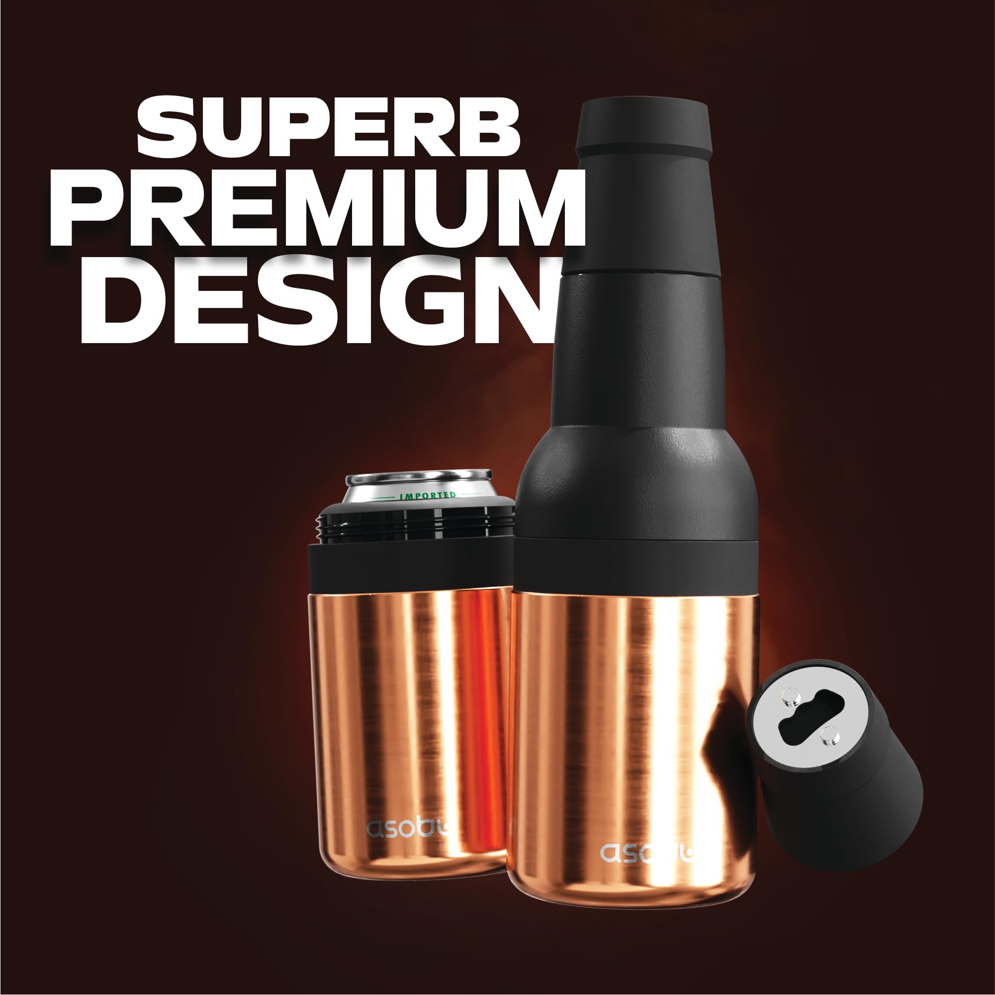 Asobu Frosty Beer Holder 2 Go apto para latas y botellas de 12 oz.