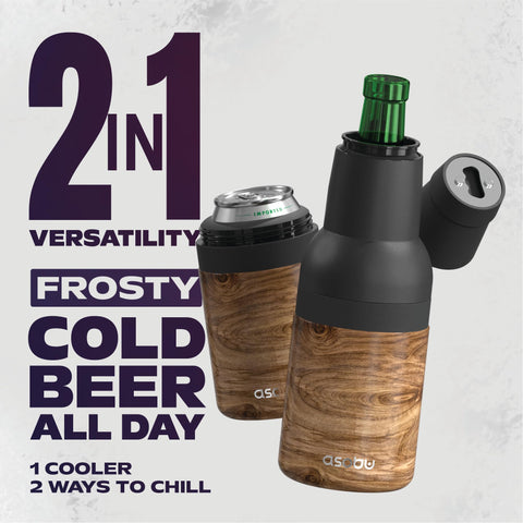 Asobu Frosty abrebotellas incorporado; abre bebidas sin herramientas
