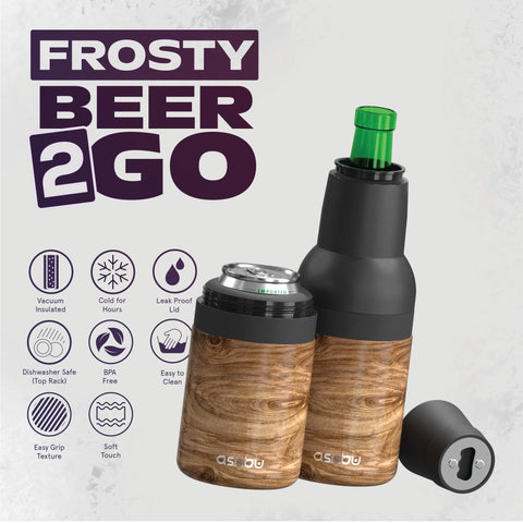 Asobu Frosty portaceveza lateral; diseño ergonómico para un agarre cómodo
