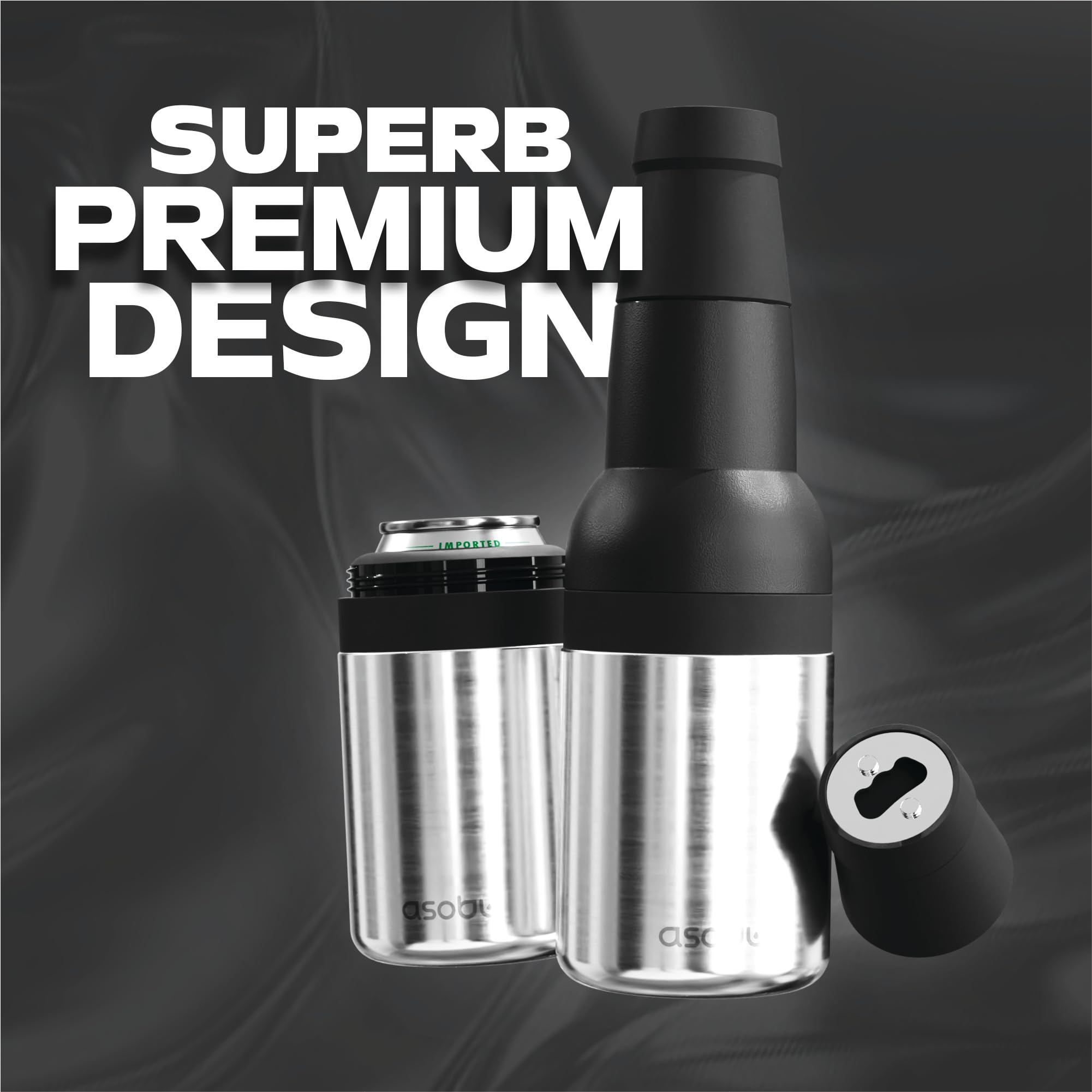 Asobu Frosty, doble pared de acero inoxidable para uso duradero al aire libre.